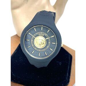 Versus by Versace Women's Watch VSPOQ1G21 Quartz Gold Black Rubber Band 40mm
